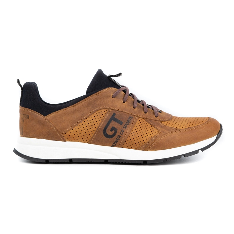 Polbut Zapatos casual hombre piel 2111P rojo multicolor amarillo