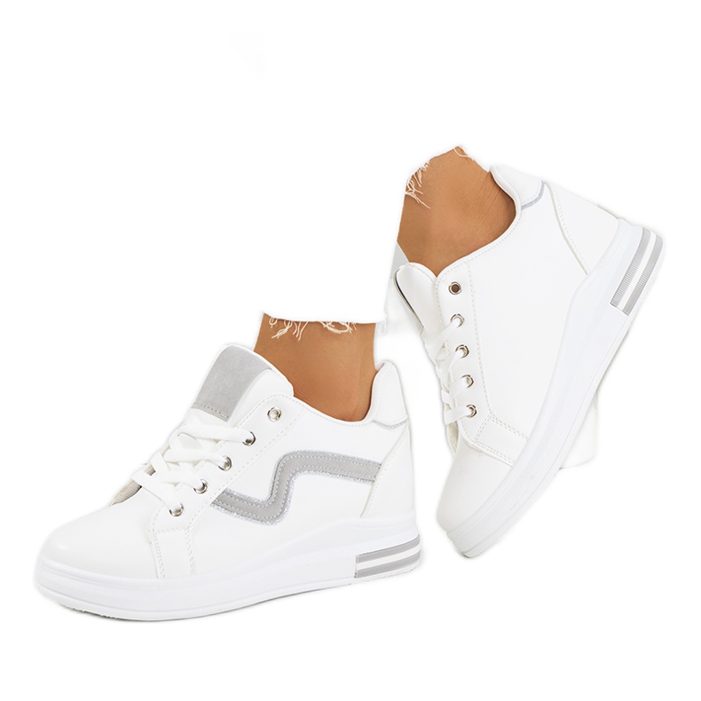 Zapatillas blancas en la cuña Piazza blanco Zapatillas blancas en la cuña Piazza blanco