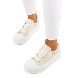 Zapatillas beige en la plataforma Venancia Zapatillas beige en la plataforma Venancia