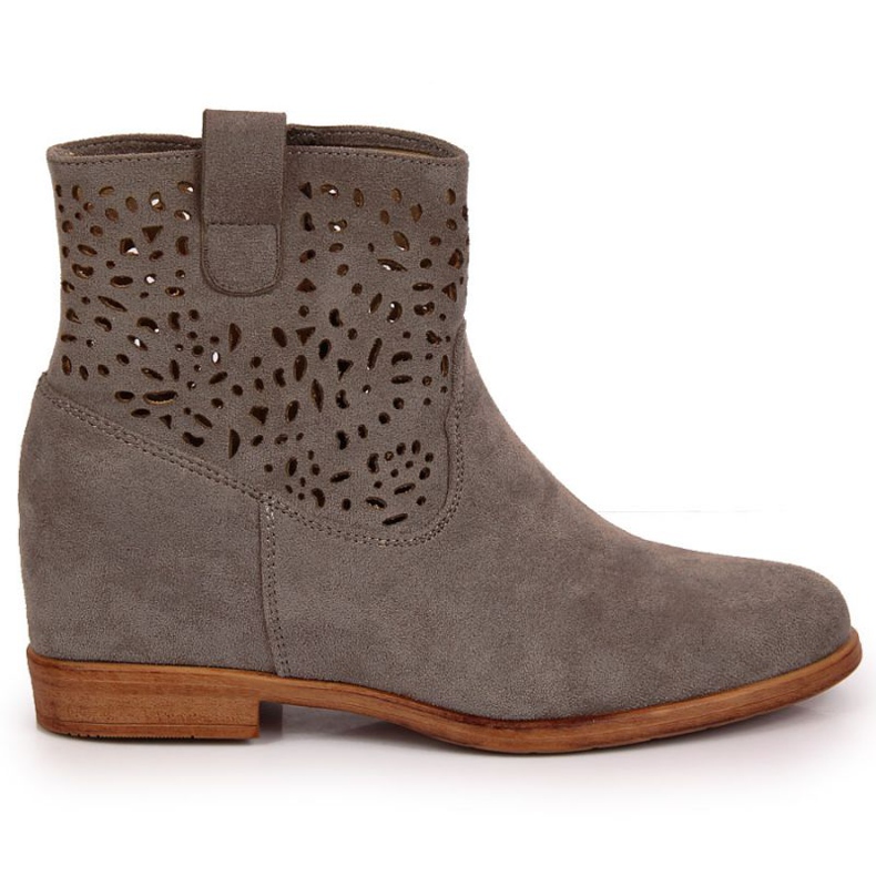 Botas grises caladas en la cuña Filippo W PAW316A