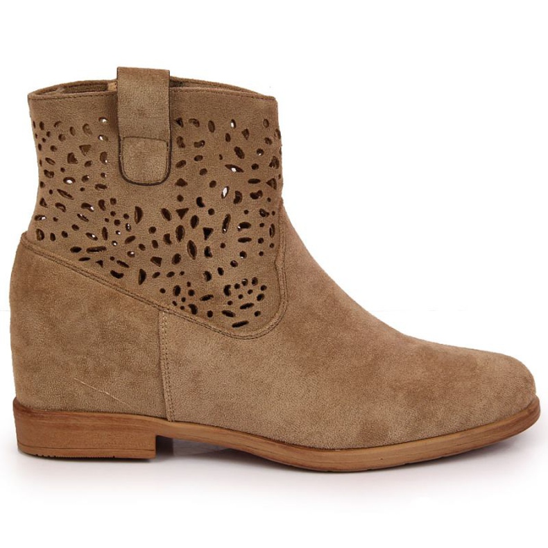 Botas caladas en la cuña Filippo W PAW316B beige