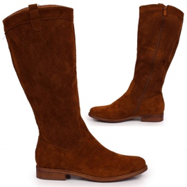 Botas primavera calado S. Barski W OLI139B camel marrón