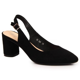 Zapatos de tacón en el poste de Sergio Leone en SK362 negro