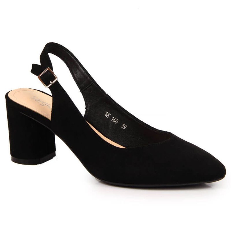Zapatos de tacón en el poste de Sergio Leone en SK362 negro