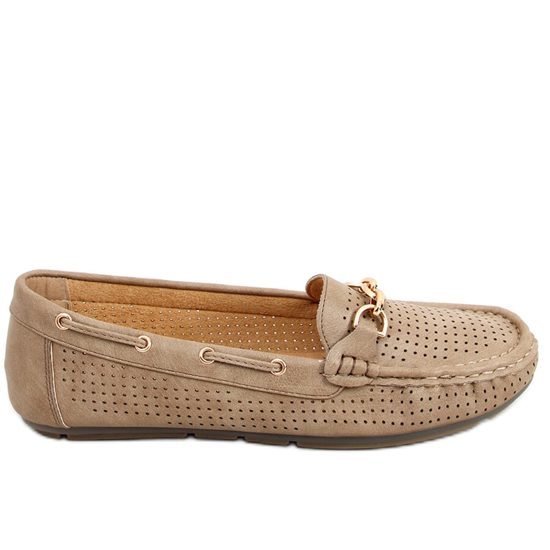 Mocasines mujer Nisa Caqui beige