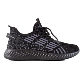 TRENDI Zapatillas Ligeras Atadas negro