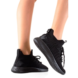 TRENDI Zapatillas negras de moda negro