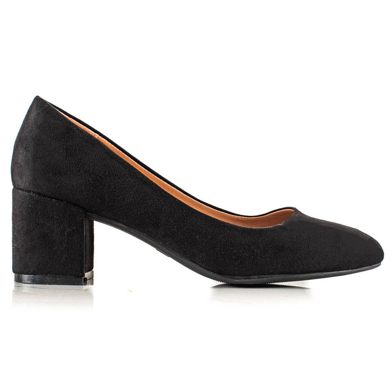 TRENDI Zapatos de salón clásicos de ante negro