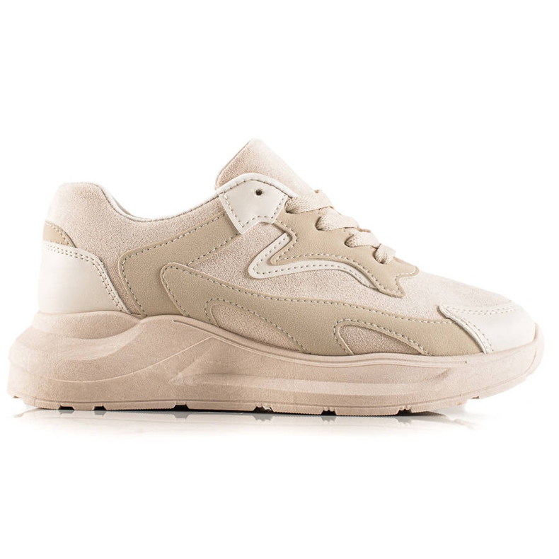 TRENDI Zapatillas de gamuza beige