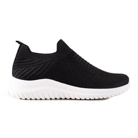 TRENDI Zapatos cómodos sin cordones negro