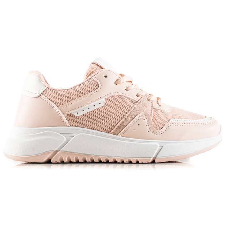 Ideal Shoes Zapatillas rosas en la plataforma rosado