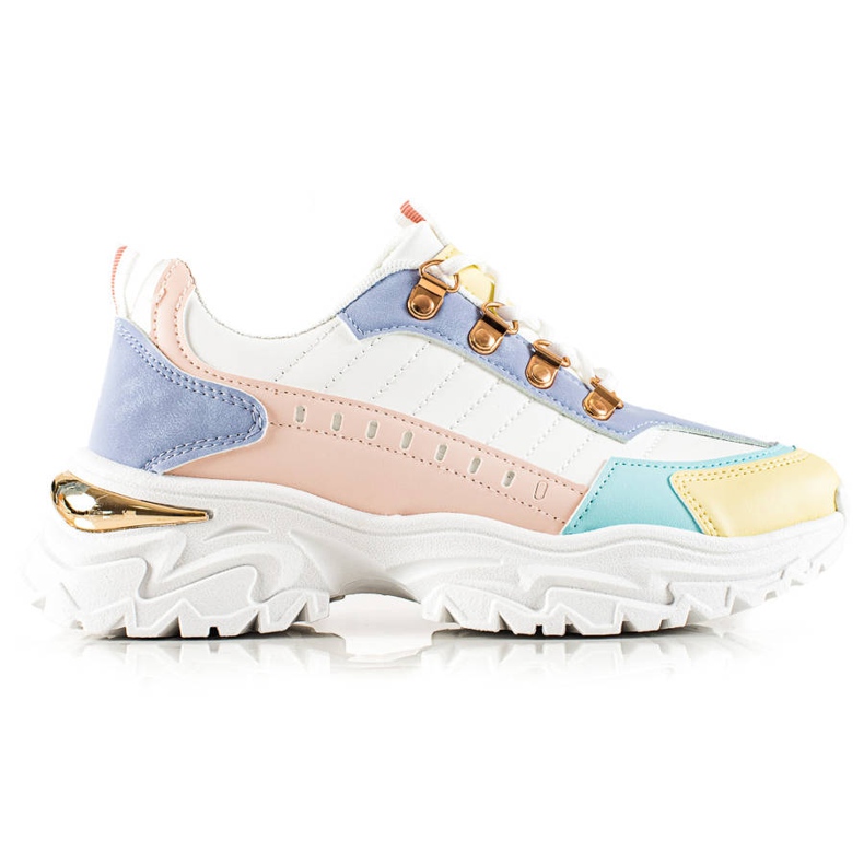 TRENDI Zapatillas coloridas con estilo blanco multicolor TRENDI Zapatillas coloridas con estilo blanco multicolor