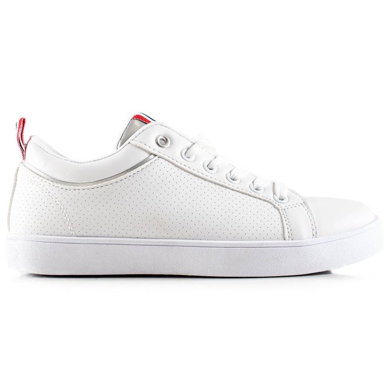 TRENDI Zapatos deportivos clásicos hechos de cuero ecológico. blanco