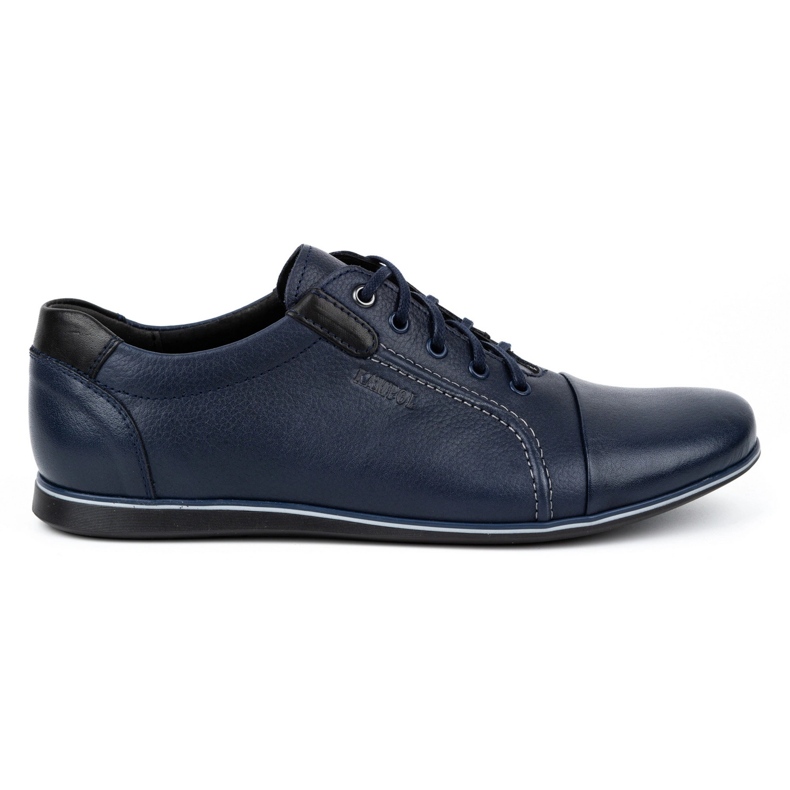 Kampol Zapatos casuales de cuero para hombres 39 / 63KAM azul marino