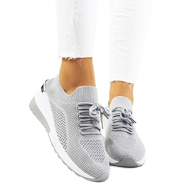 Deportivas grises con cuña Sabelia Deportivas grises con cuña Sabelia