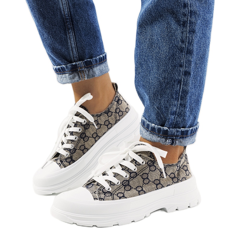 Deportivas Waters azul y beige Deportivas Waters azul y beige