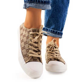 Deportivas de mujer Sheila beige marrón