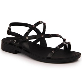 Sandalias romanas con tachuelas Potocki W WOL56A negro Sandalias romanas con tachuelas Potocki W WOL56A negro