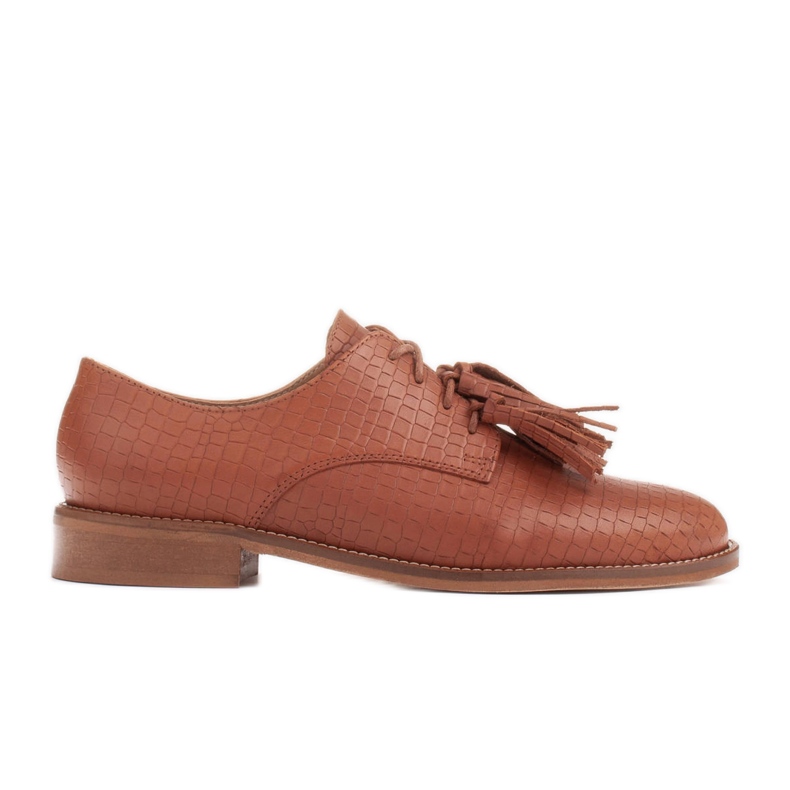 Marco Shoes Zapatos de cordones con flecos marrón