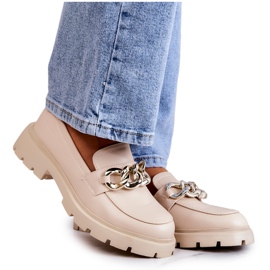 FB1 Mocasín Piel Cadena Beige Amicable FB1 Mocasín Piel Cadena Beige Amicable