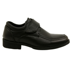 American Club Inserto de cuero zapatos para niños para velcro kom37/22 negros