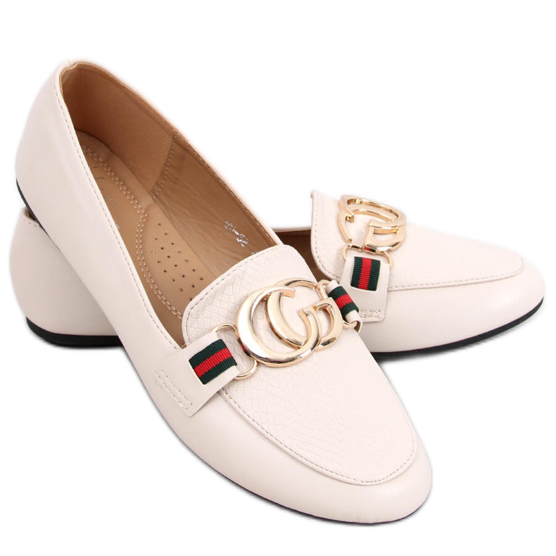 Mocasines Mujer Cristal Beige