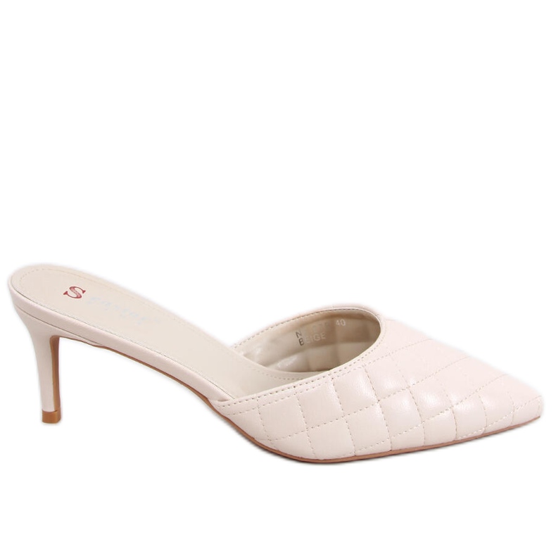 Zapatilla tacón acolchado Gloria Beige