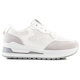 TRENDI Zapatillas con estilo en la plataforma blanco