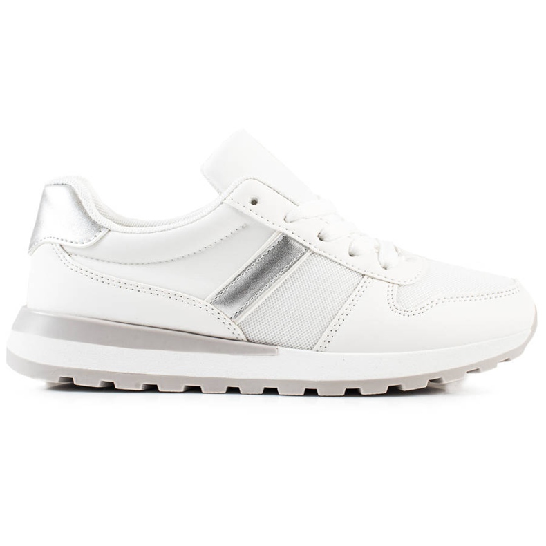 TRENDI Zapatillas con estilo con malla blanco