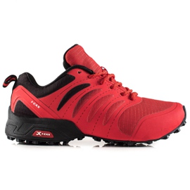 TRENDI Zapatos de trekking cómodos rojo