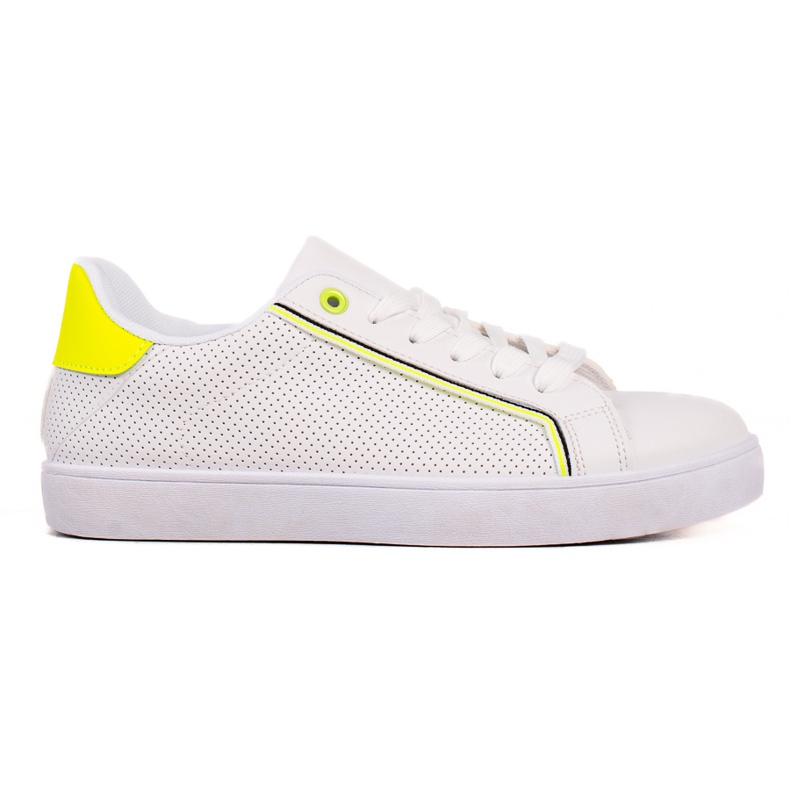 TRENDI Zapatos casuales con inserto de neón blanco