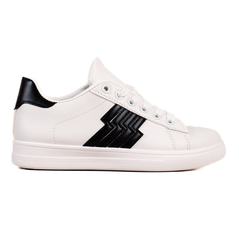 TRENDI Zapatillas con inserto negro blanco