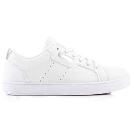 TRENDI Zapatillas clásicas con cordones blanco
