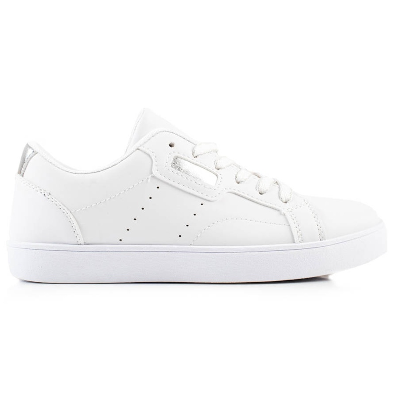 TRENDI Zapatillas clásicas con cordones blanco