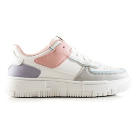 TRENDI Zapatillas en la plataforma blanco multicolor