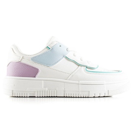 TRENDI Zapatillas en la plataforma blanco multicolor TRENDI Zapatillas en la plataforma blanco multicolor