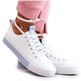 Deportivas Mujer Piel Blanco y Azul Mikayla