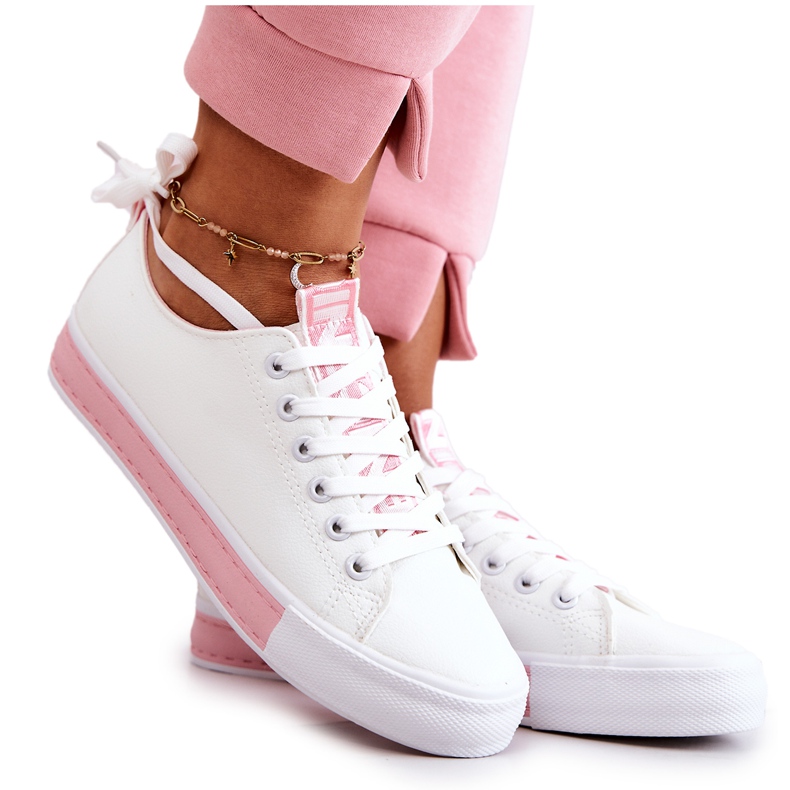 PS1 Deportivas Mujer Piel Blanco-Rosa Mikayla rosado