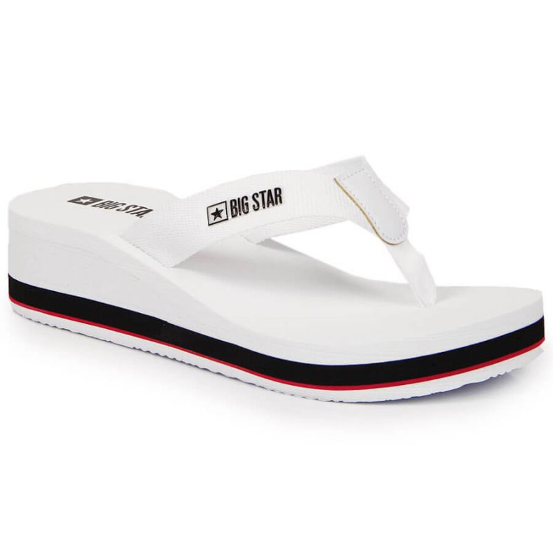 Chanclas en el tacón de cuña Big Star W JJ274A333 blanco