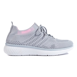 TRENDI Calzado deportivo con cordones gris