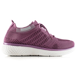 TRENDI Calzado deportivo con cordones violeta
