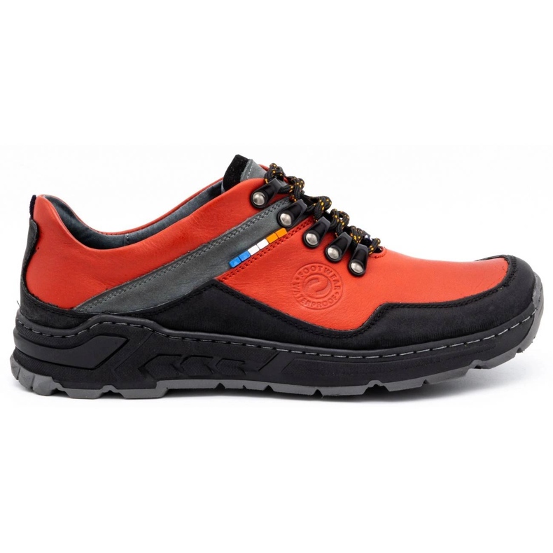 Olivier Zapatos trekking hombre piel 292GT rojo