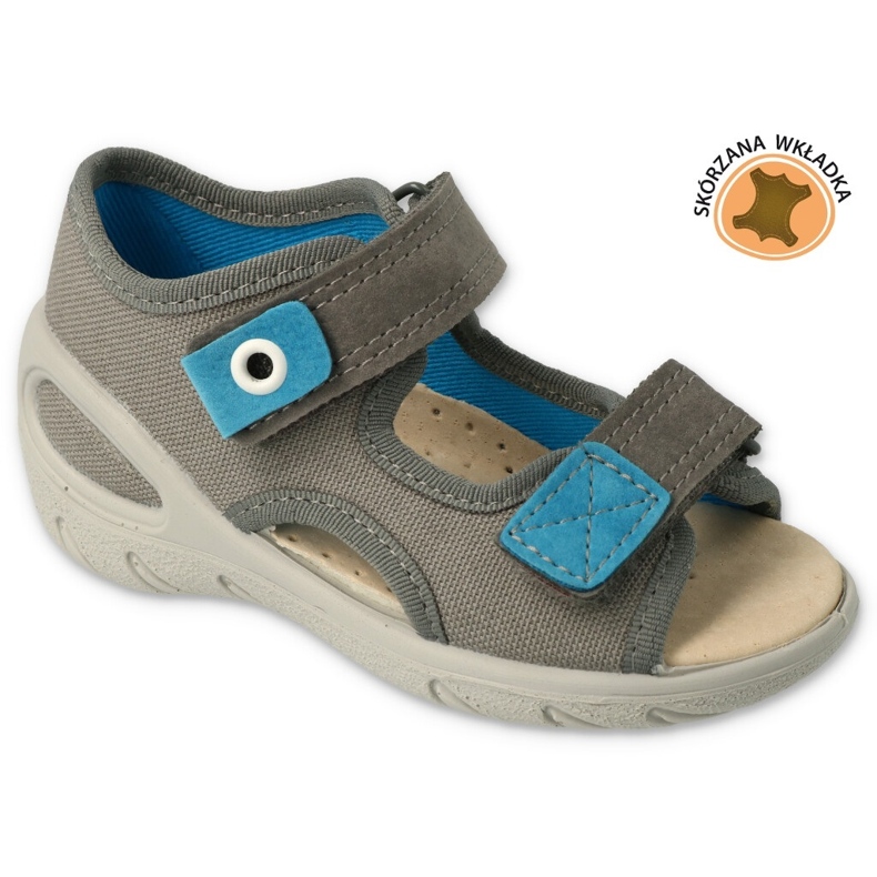 Zapatos befado niño pu 065X166 azul gris