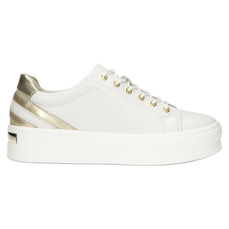 Creepers cuero blanco Filippo DP3530/22 dorado