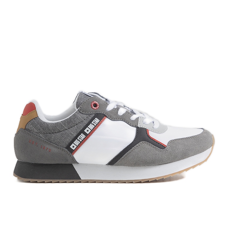 Deportivas Big Star de hombre blancas y grises JJ174147 blanco