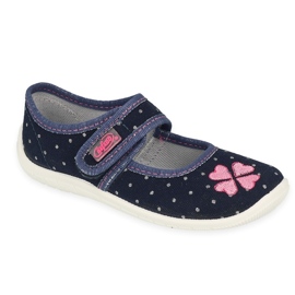 Zapatos befado niño 945X465 azul marino rosa