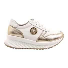 Zapatos deportivos de mujer atados Filippo DP3547 / 22 WH GO Blanco dorado Zapatos deportivos de mujer atados Filippo DP3547 / 22 WH GO Blanco dorado