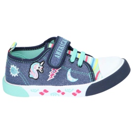 American Club Sneakers de Velcro Boys American Ten14/22 Jeans Leather Insertar azul