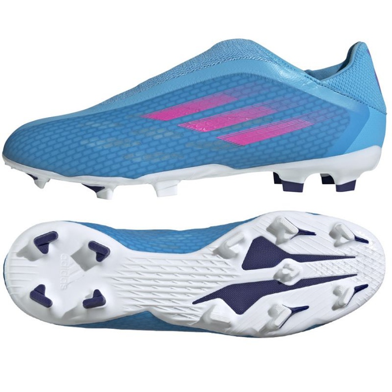 Botas de fútbol Adidas X Speedflow.3 Ll Fg M GW7494 azul azul Botas de fútbol Adidas X Speedflow.3 Ll Fg M GW7494 azul azul