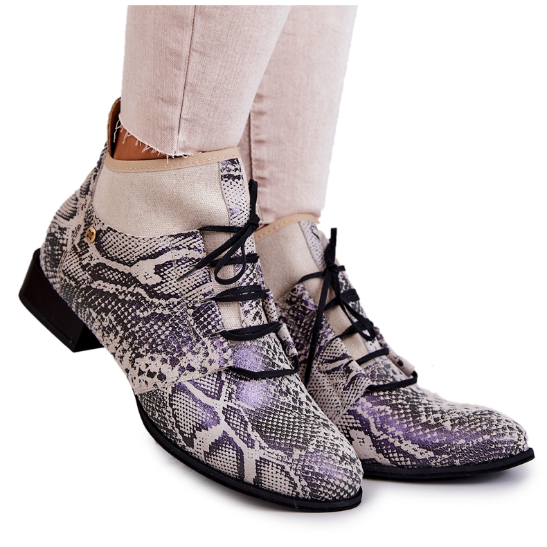 Botas de Mujer Suede Snake Boots Maciejka 04744-03 Beige
